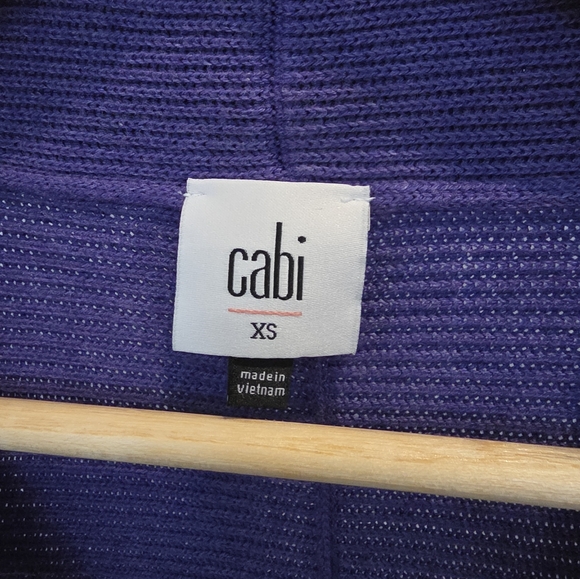 CABI #5834 Womens Extra Small Balloon Sleeve RIBBED KNIT SUNDAY CARDIGAN SWEATER - Picture 4 of 7